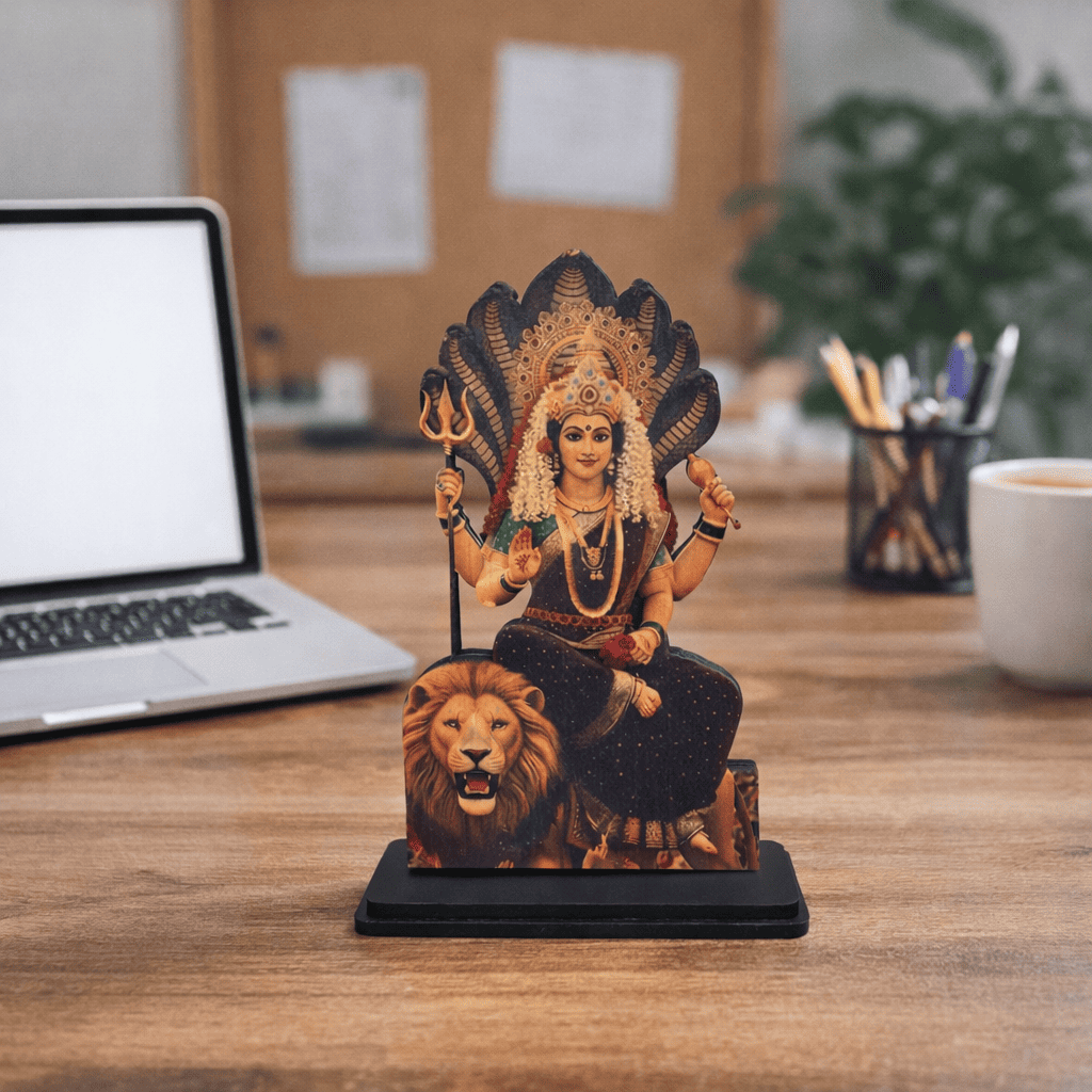 Durga MataJi Idol for Car, Home & Office | Lord Durga Showpiece suitable for Desk, Temple, Dashboard