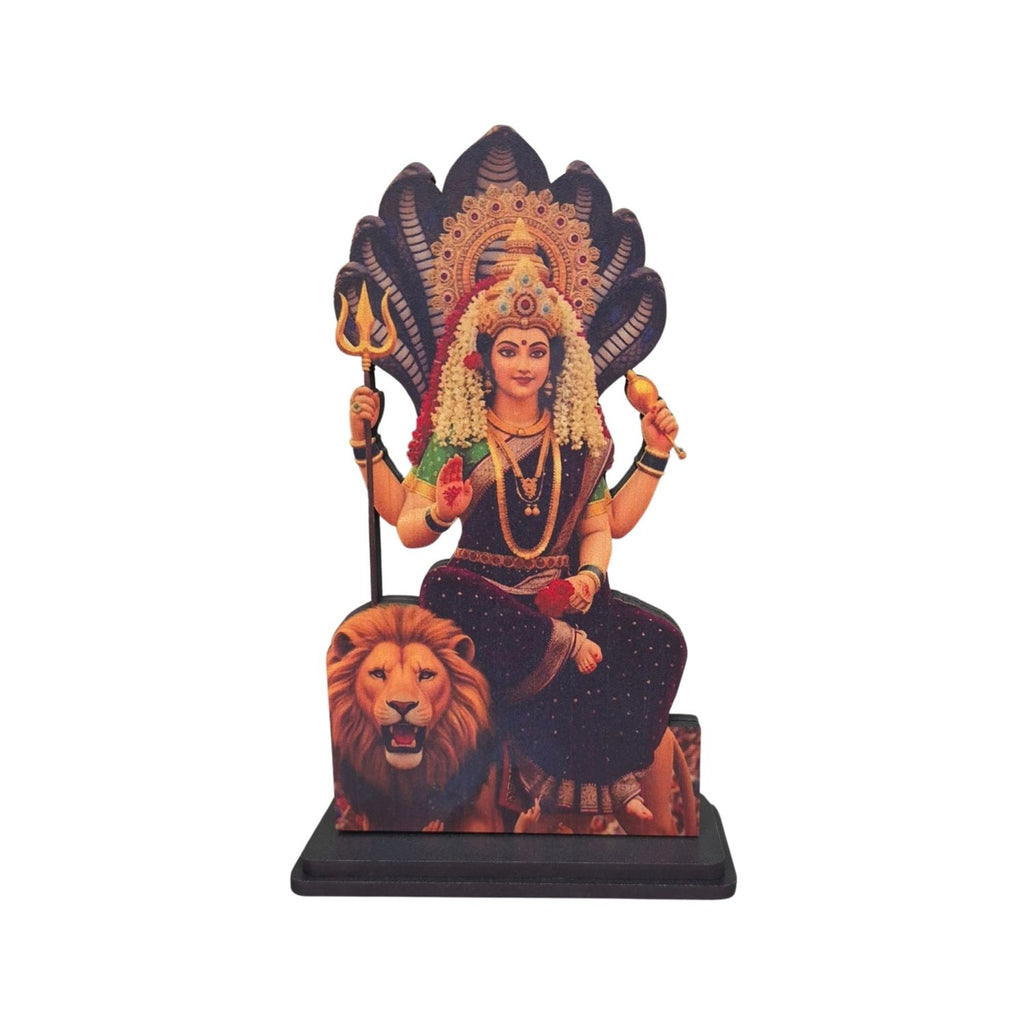 Durga MataJi Idol for Car, Home & Office | Lord Durga Showpiece suitable for Desk, Temple, Dashboard