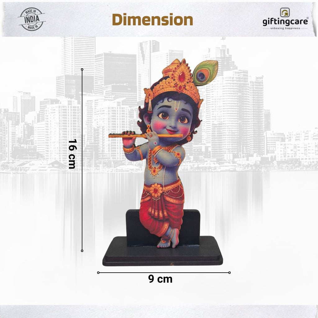 Krishna ji Idol for Car, Home & Office | Lord Krishna Showpiece suitable for Desk, Temple, Dashboard