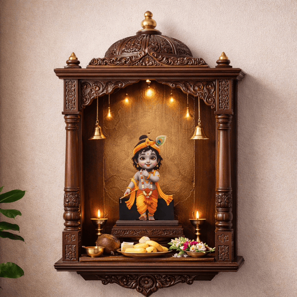 Krishna ji Idol for Car, Home & Office | Lord Krishna Showpiece suitable for Desk, Temple, Dashboard