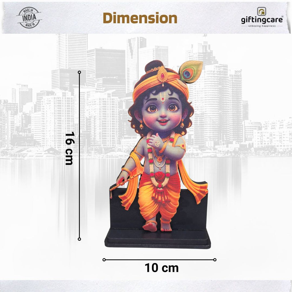 Krishna ji Idol for Car, Home & Office | Lord Krishna Showpiece suitable for Desk, Temple, Dashboard